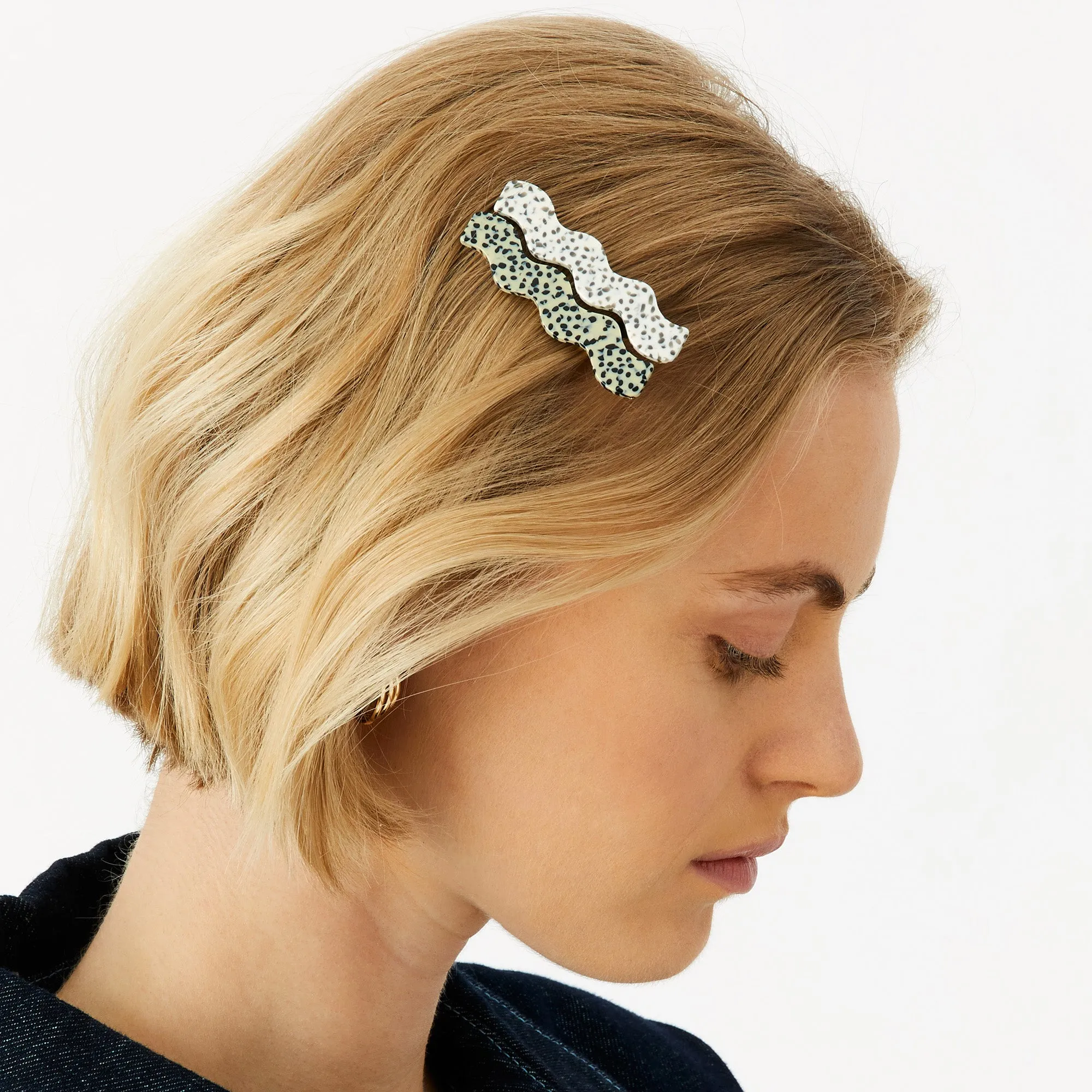 Accessorize London Women'S Multi Set of 2 Mosaic Wavey Barettes Clips