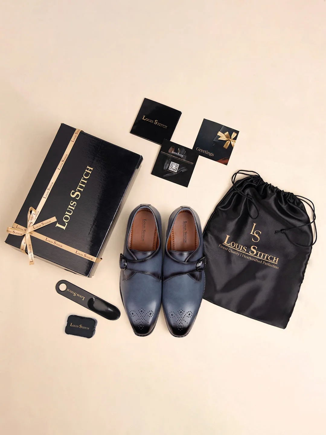 Ash Grey Handcrafted Monks Slipon Shoe