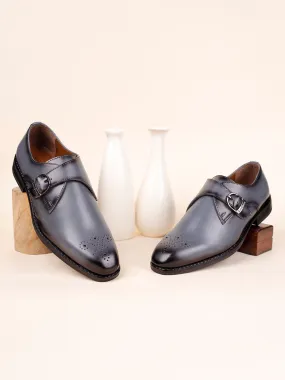 Ash Grey Handcrafted Monks Slipon Shoe