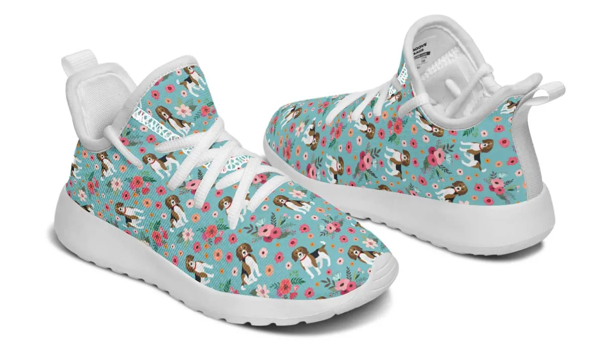 Beagle Flower Kids Sneakers