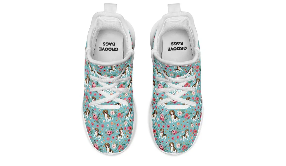 Beagle Flower Kids Sneakers