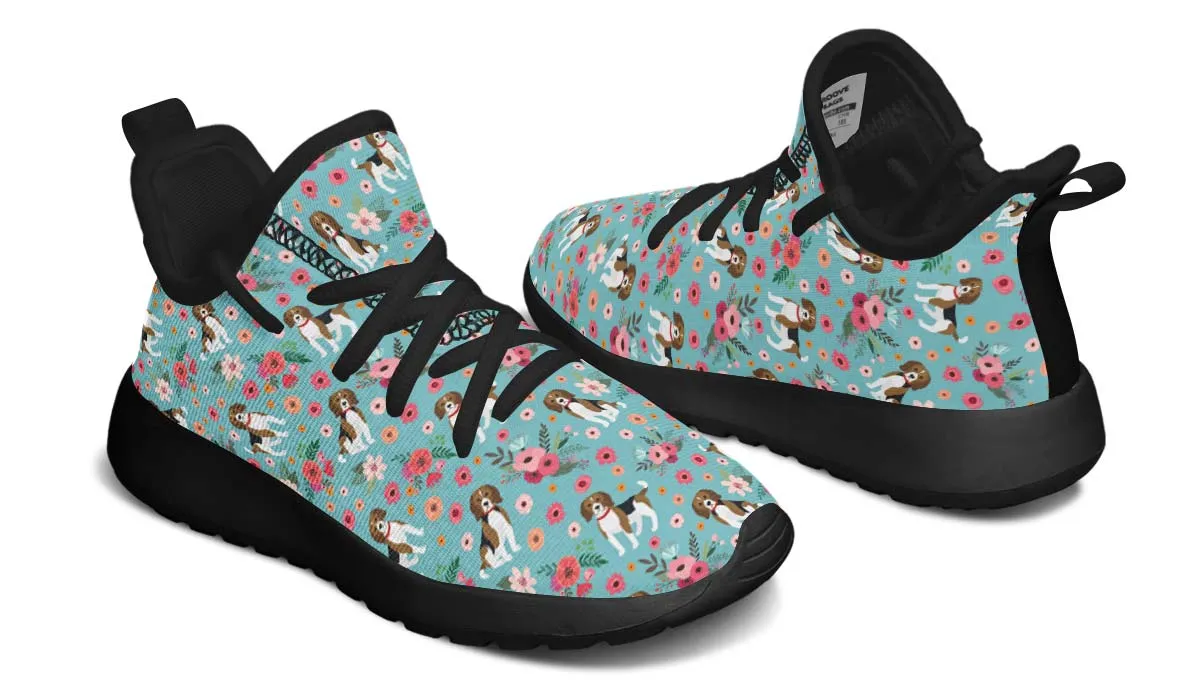 Beagle Flower Kids Sneakers