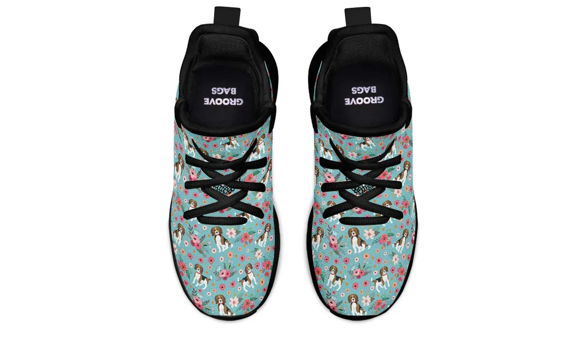 Beagle Flower Kids Sneakers