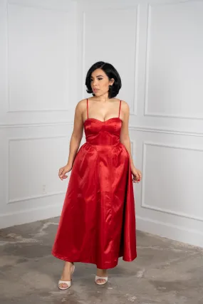 Carlotta - Red Midi Dress