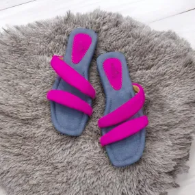CASSIEY Stylish Slaone Casuals Blue pink Flat For Women