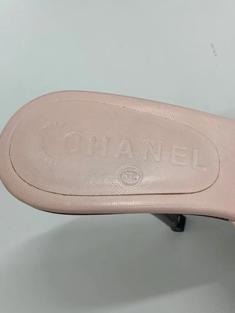 CHANEL Beige Strappy Sandals