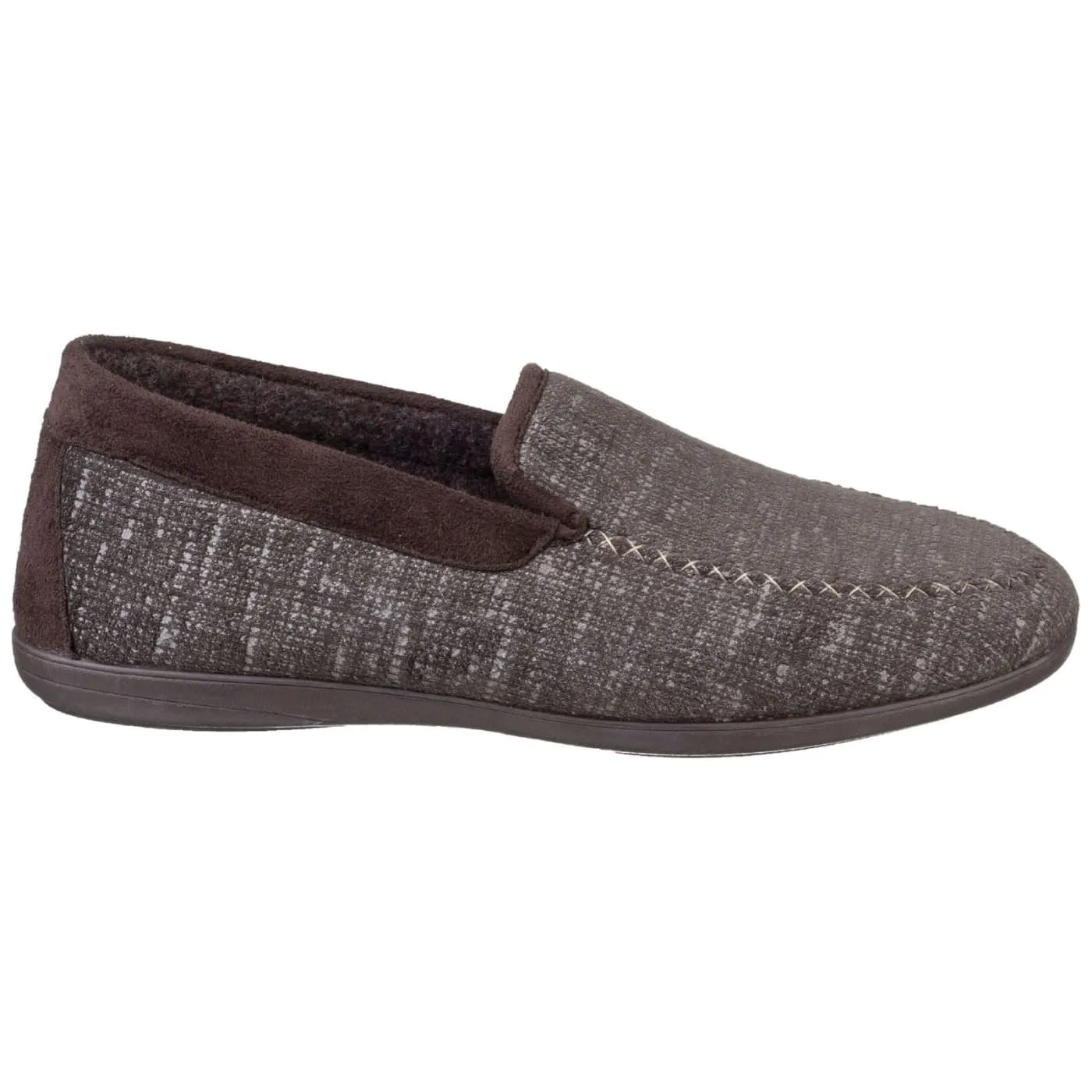 Cotswold Stanley Brown Mens Microfiber Slippers