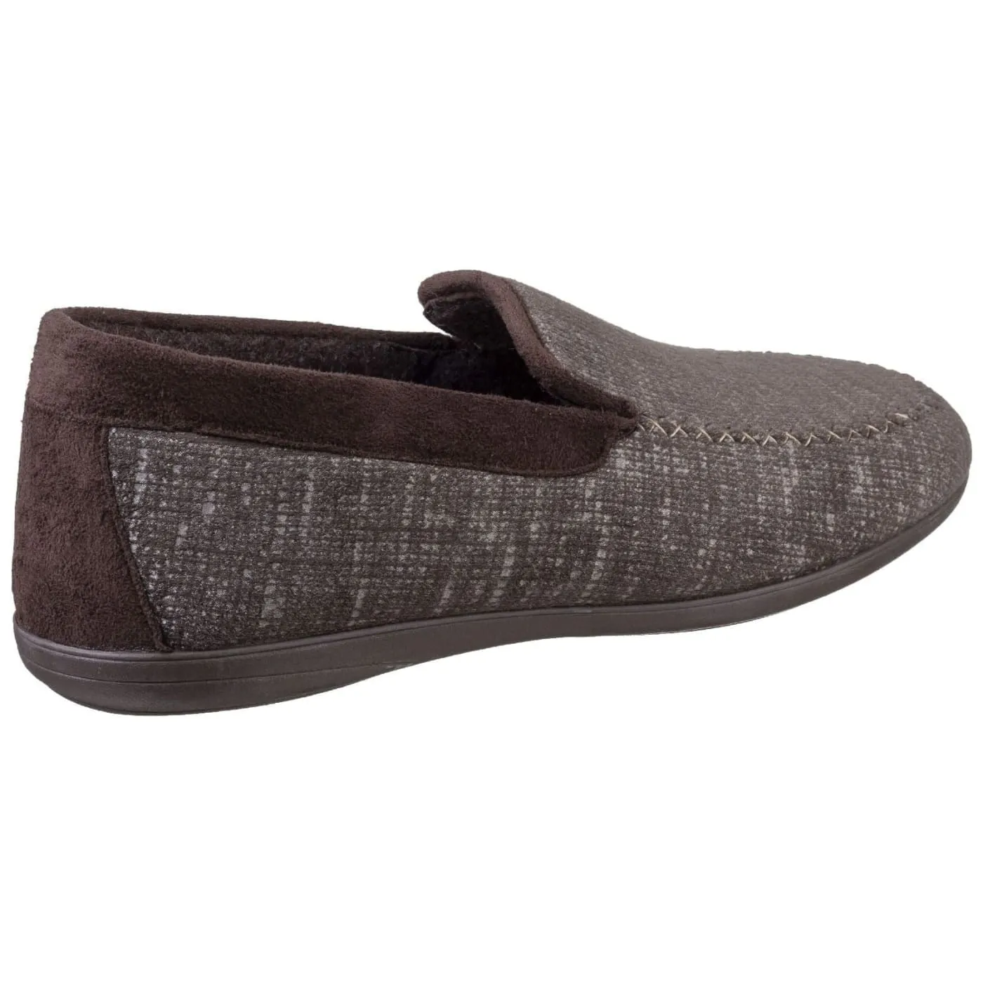 Cotswold Stanley Brown Mens Microfiber Slippers