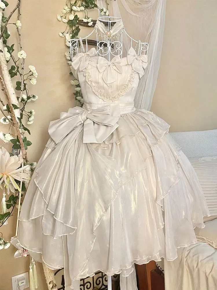CR Cat Romance~Glazed Sand~Elegant Lolita Floral Wedding JSK
