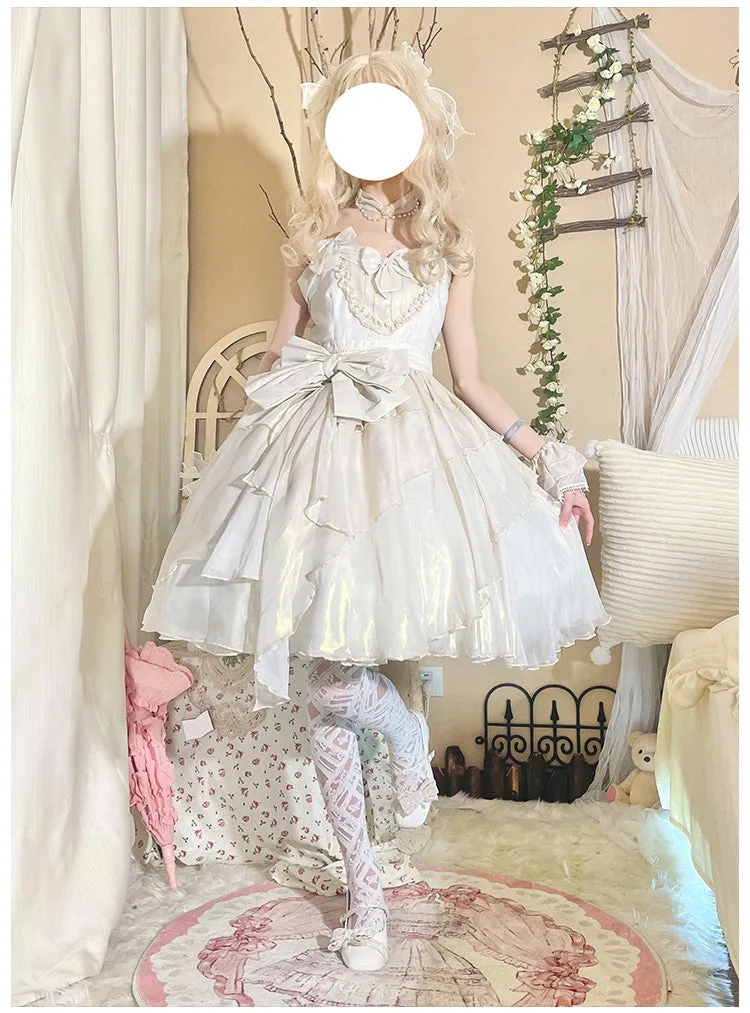 CR Cat Romance~Glazed Sand~Elegant Lolita Floral Wedding JSK