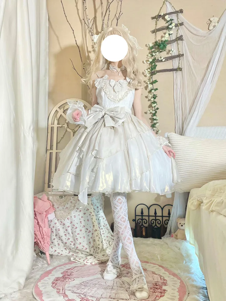 CR Cat Romance~Glazed Sand~Elegant Lolita Floral Wedding JSK