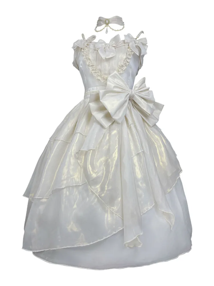 CR Cat Romance~Glazed Sand~Elegant Lolita Floral Wedding JSK