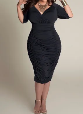Envy Me Midi Elegant Black Dress