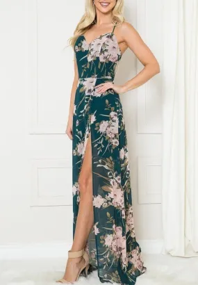 Floral Chiffon Formal Dress