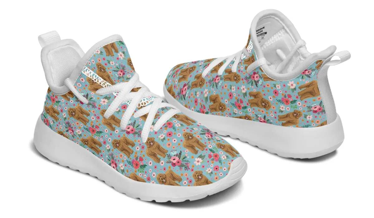 Goldendoodle Flower Kids Sneakers