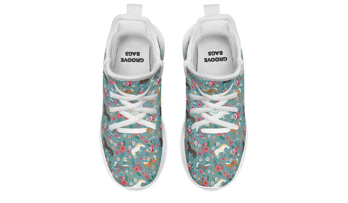 Horse Flower Kids Sneakers