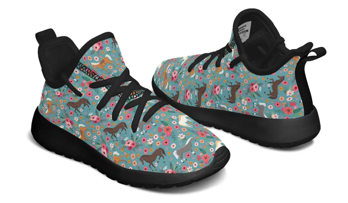 Horse Flower Kids Sneakers