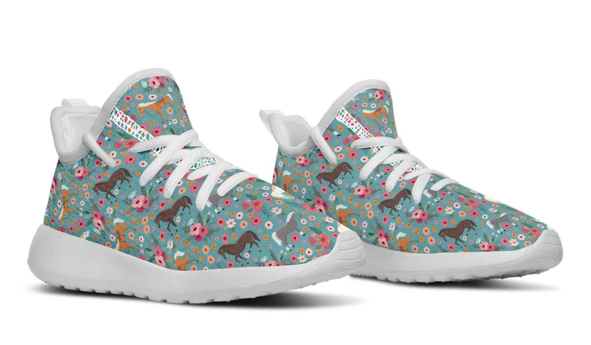 Horse Flower Kids Sneakers