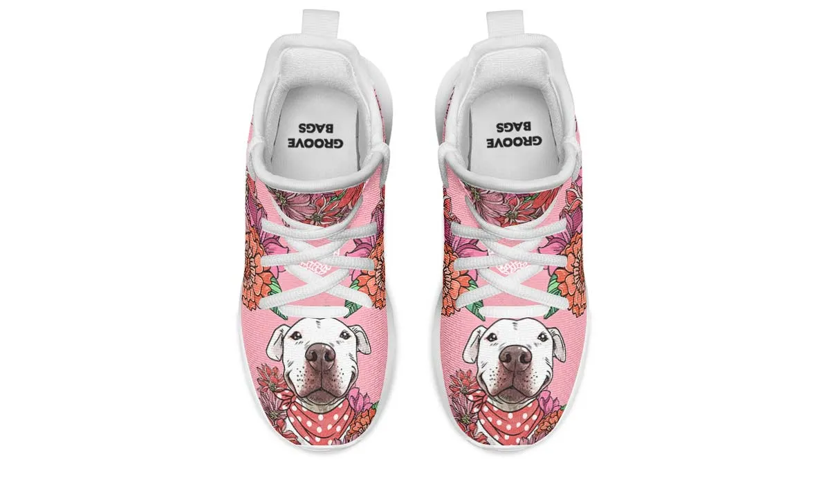 Illustrated Pitbull Kids Sneakers