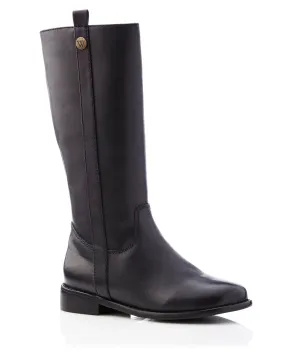 Lily Long Boot Leather Black