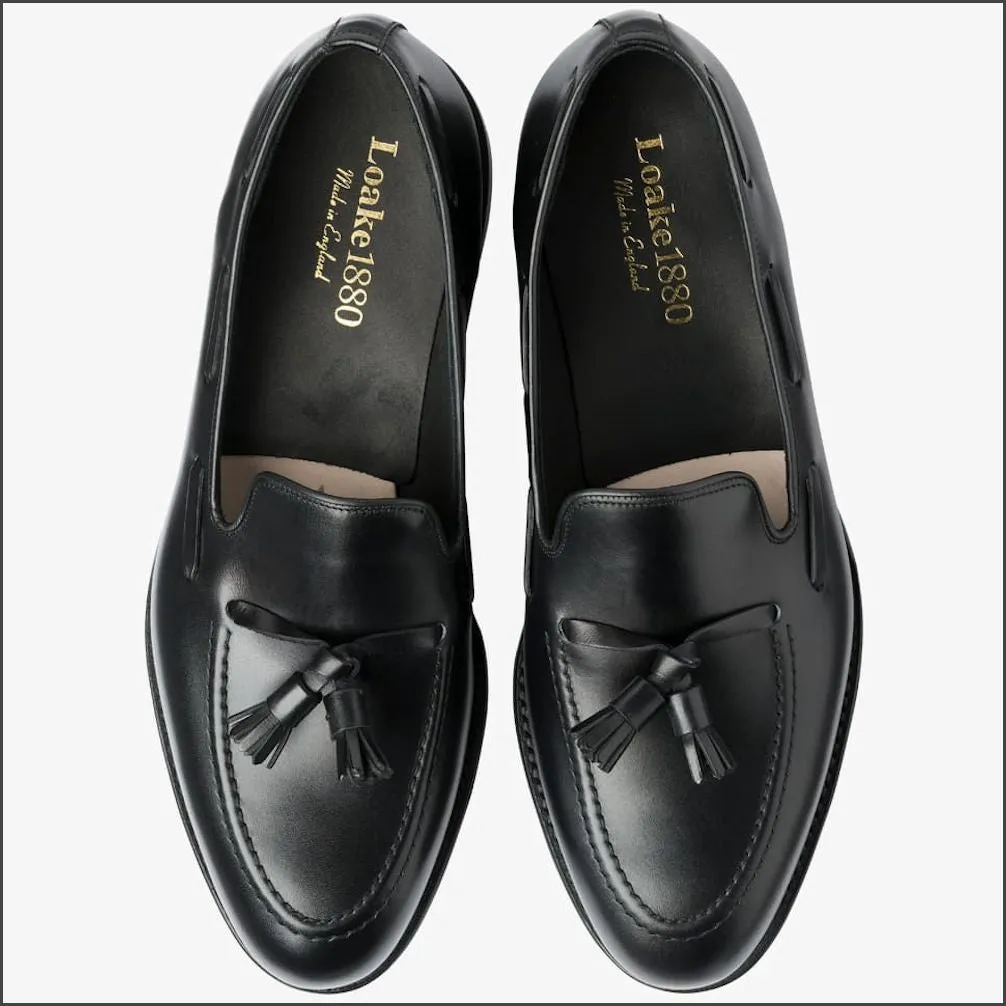 Loake Russell Black Leather Loafer-