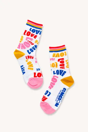 Love Love Love Crew Socks