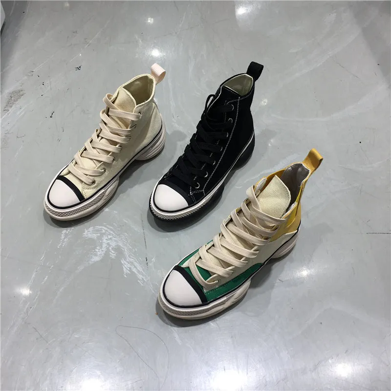 LUXE SEVEN DESIGN HIGH TOP TRAINERS WITH CHUNKY SOLE