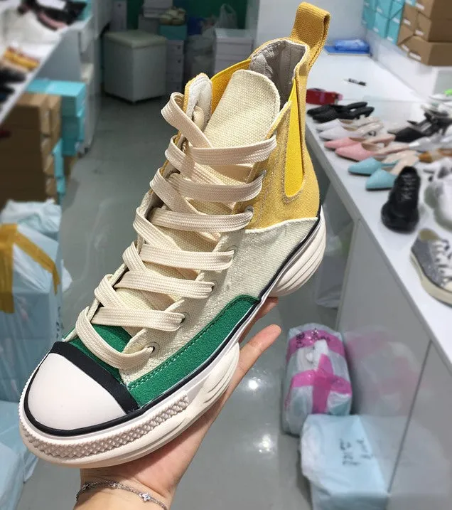 LUXE SEVEN DESIGN HIGH TOP TRAINERS WITH CHUNKY SOLE