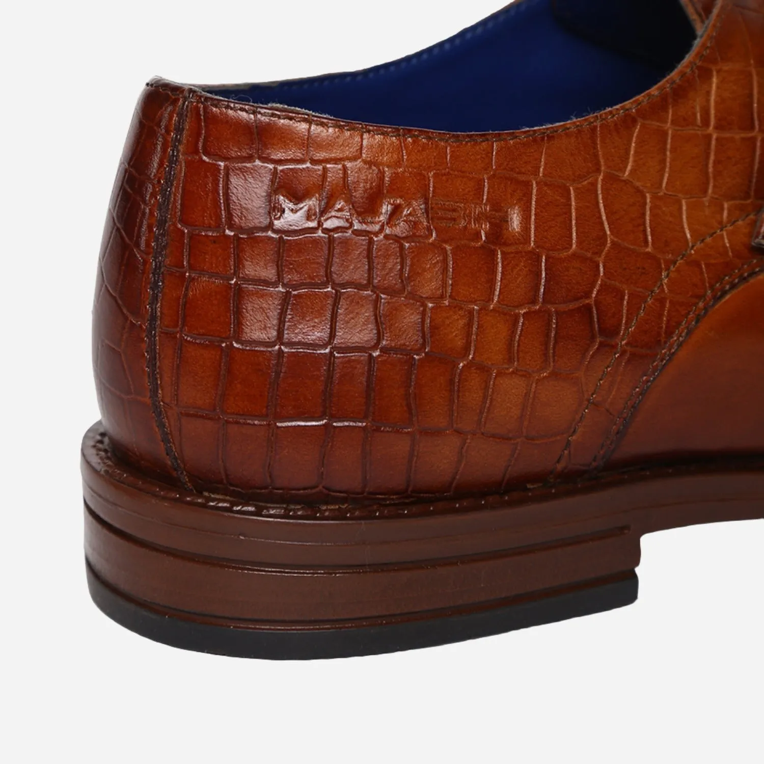 MASABIH GENUINE LEATHER TAN CASUAL MONK SHOES FOR MEN