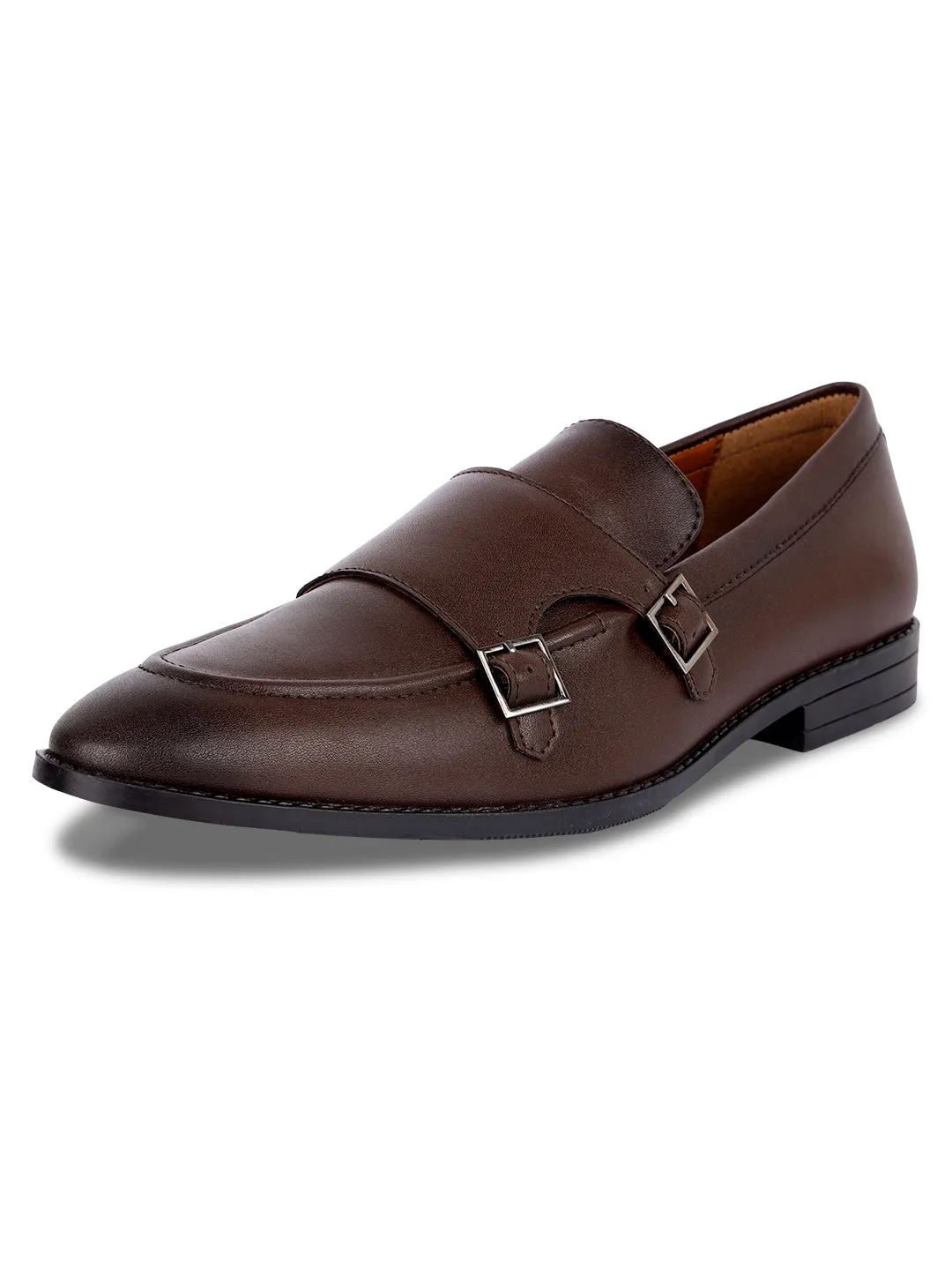 Men's Brunette Brown Slipon Style Comfortable Monks