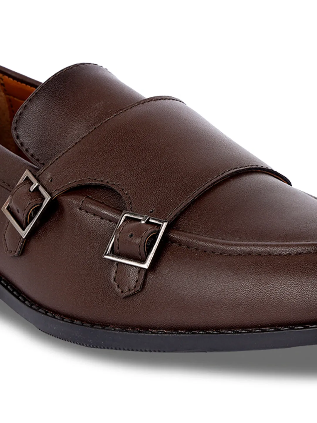 Men's Brunette Brown Slipon Style Comfortable Monks