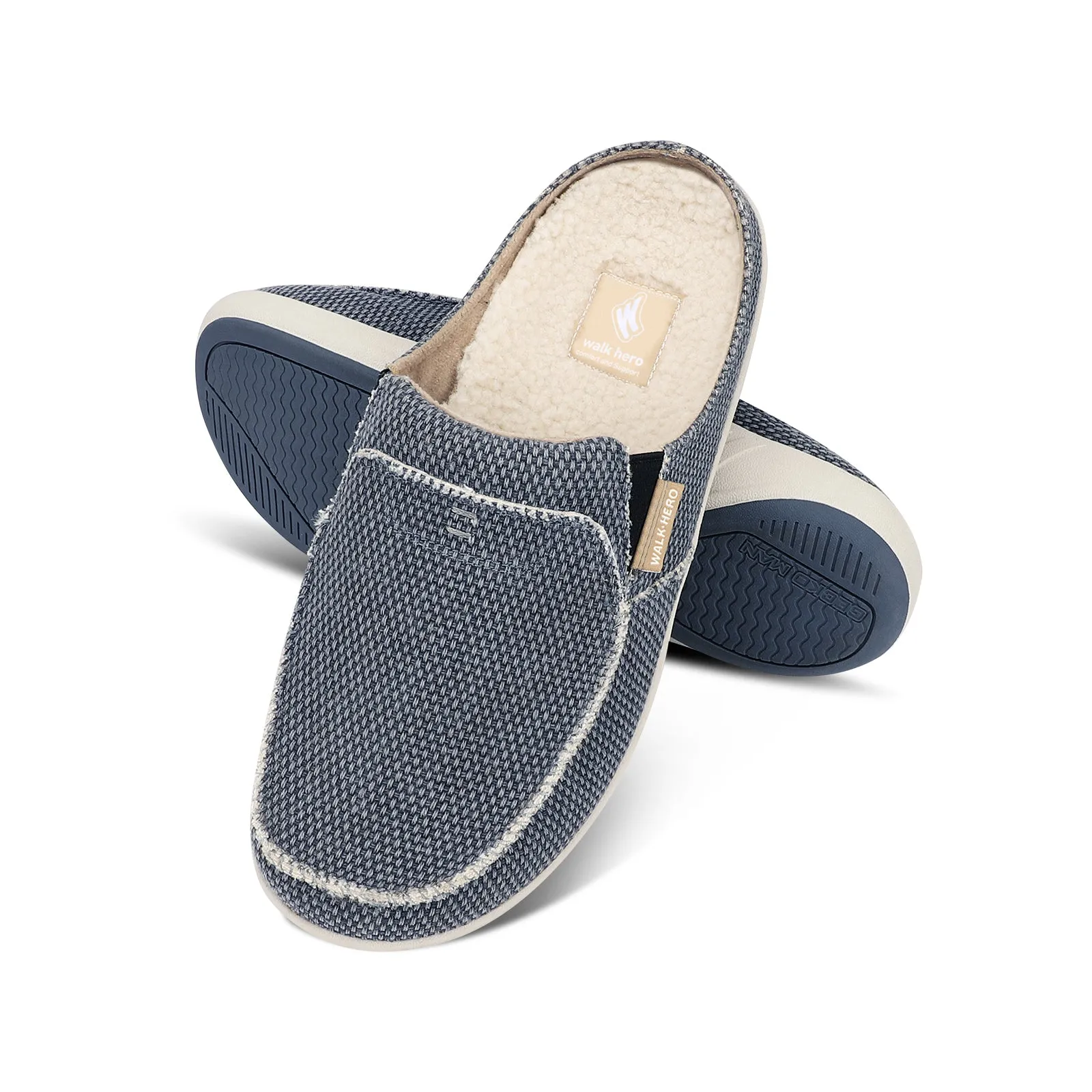 Men's Canvas Arch Support Slipper - Buy 1 Get 1 Free