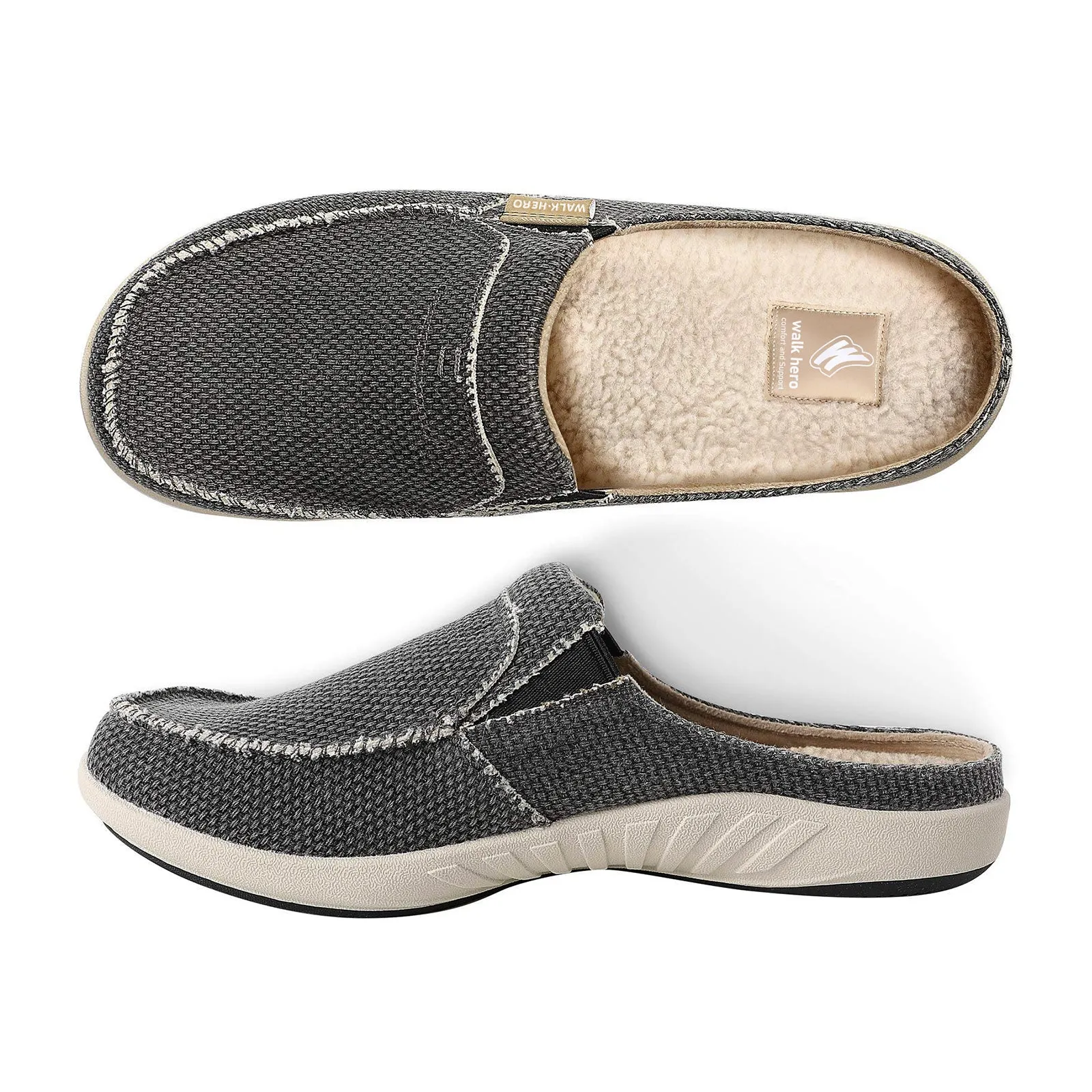 Men's Canvas Arch Support Slipper - Buy 1 Get 1 Free