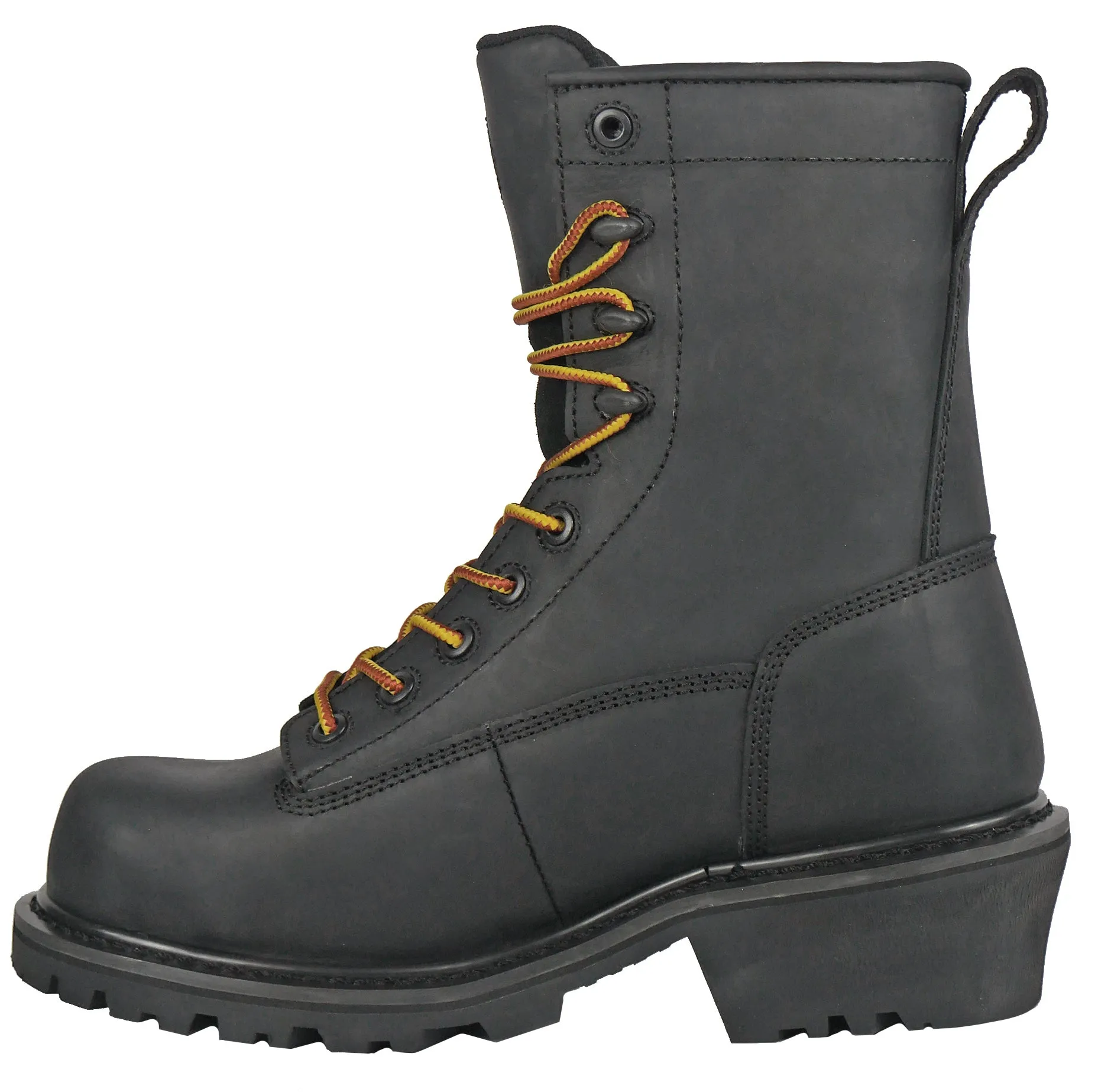 Men's Hoss 8" Kiltie Cross Cut Logger Black, EH, WP, PR,  Composite Toe Boot