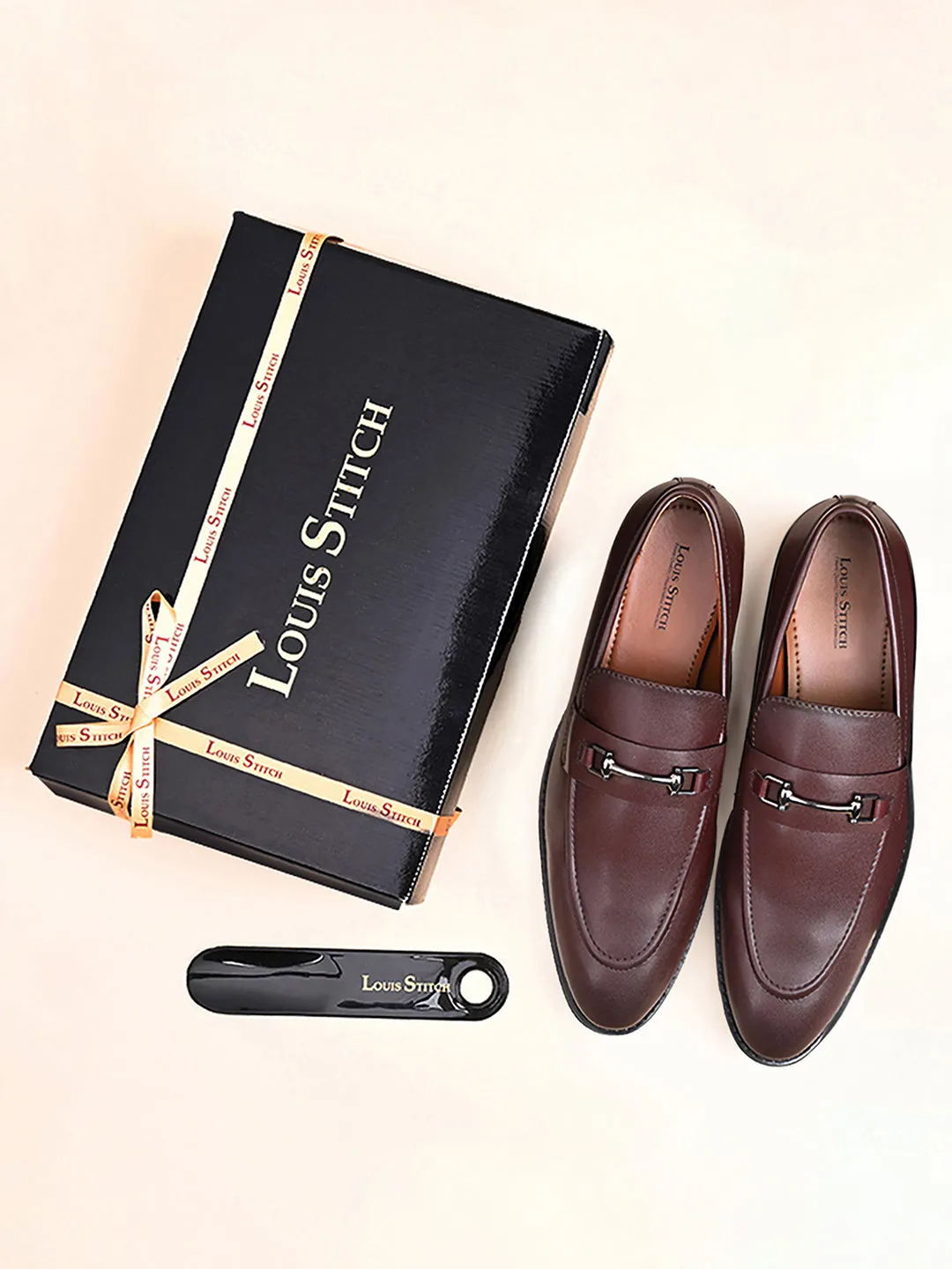 Men's Rosewood Shoes Slipon Style Comfortable Moccasins with Buckle