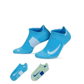 Men's/Women's Nike Multiplier Running No-Show Socks 2-Pack
