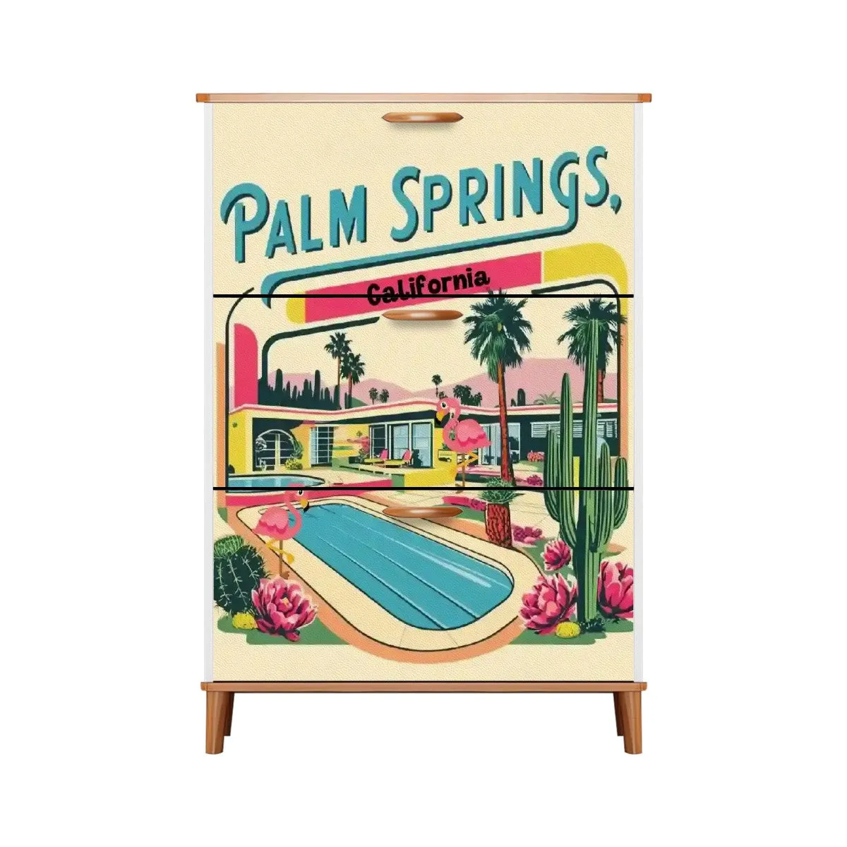 Mid Century Modern Palm Springs California Mid Mod Shoe Cabinet