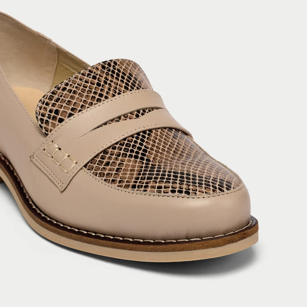 Nadia - Oyster snake leather