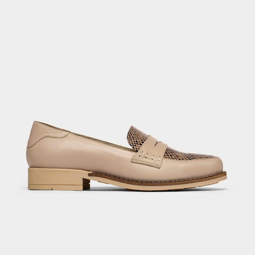 Nadia - Oyster snake leather