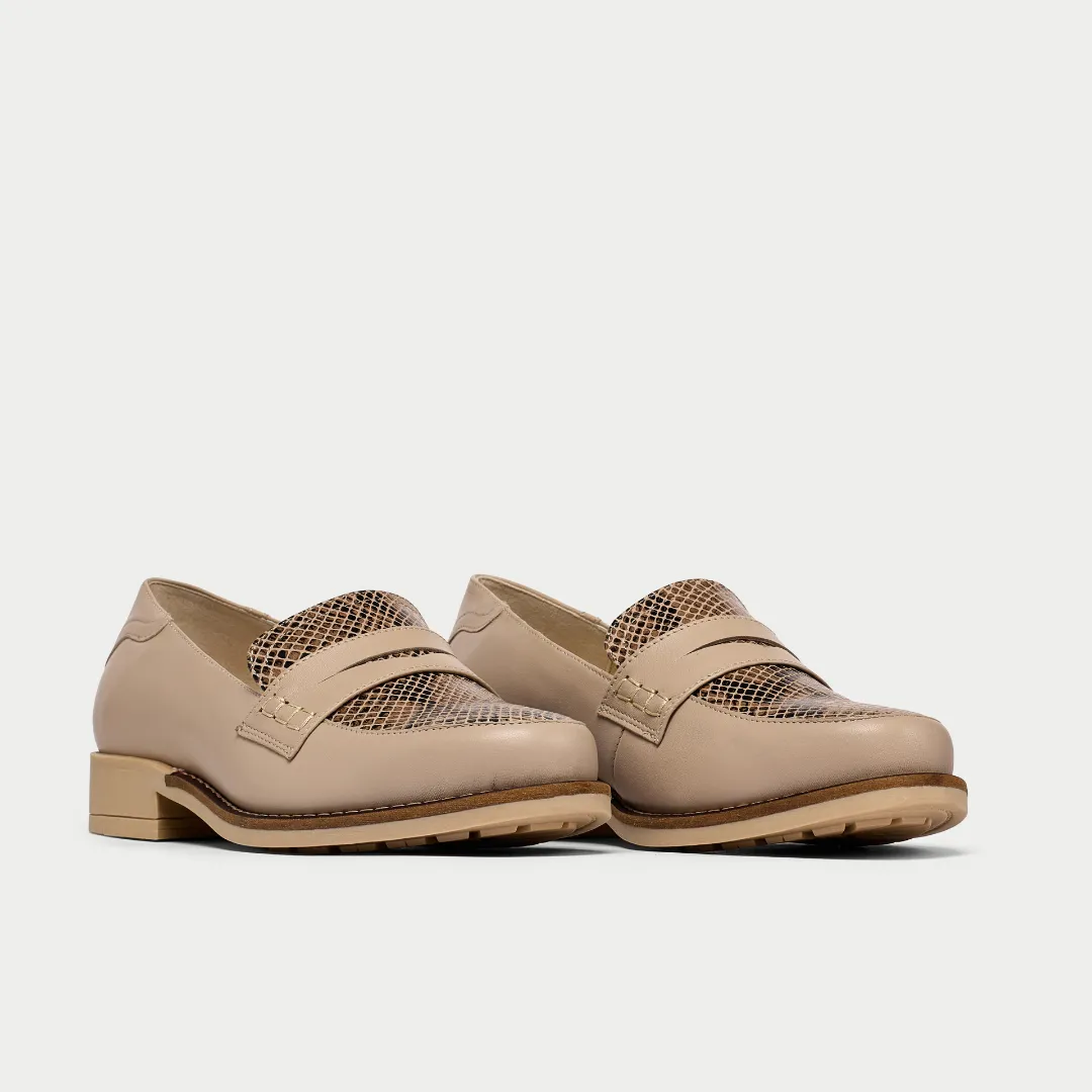 Nadia - Oyster snake leather