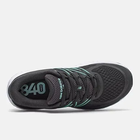New Balance Women's 840v5 Walking Shoes- Black/Teal