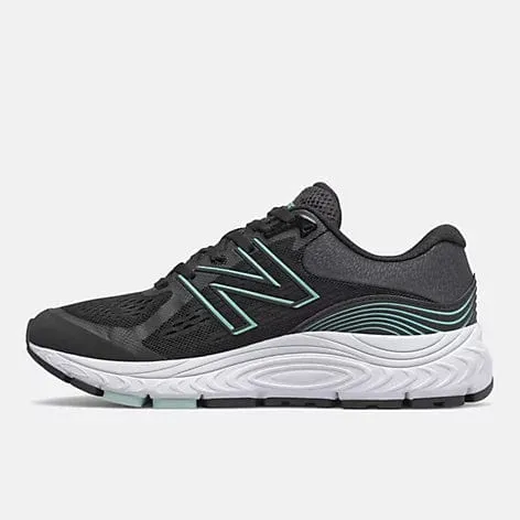New Balance Women's 840v5 Walking Shoes- Black/Teal