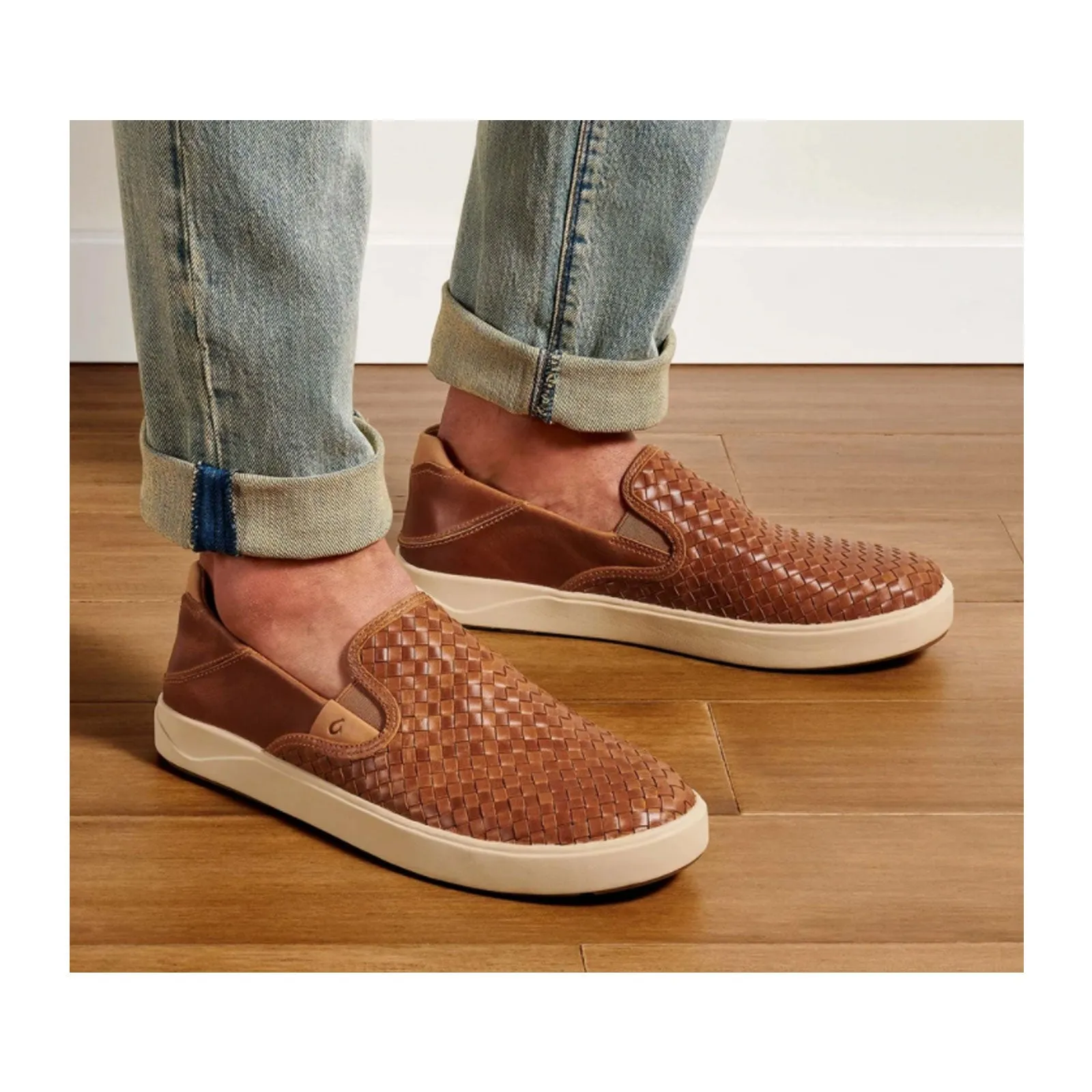 OluKai Lae'ahi Lauhala Slip On (Men) - Fox/Fox