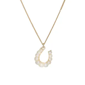 Pearl Horse Shoe Necklace