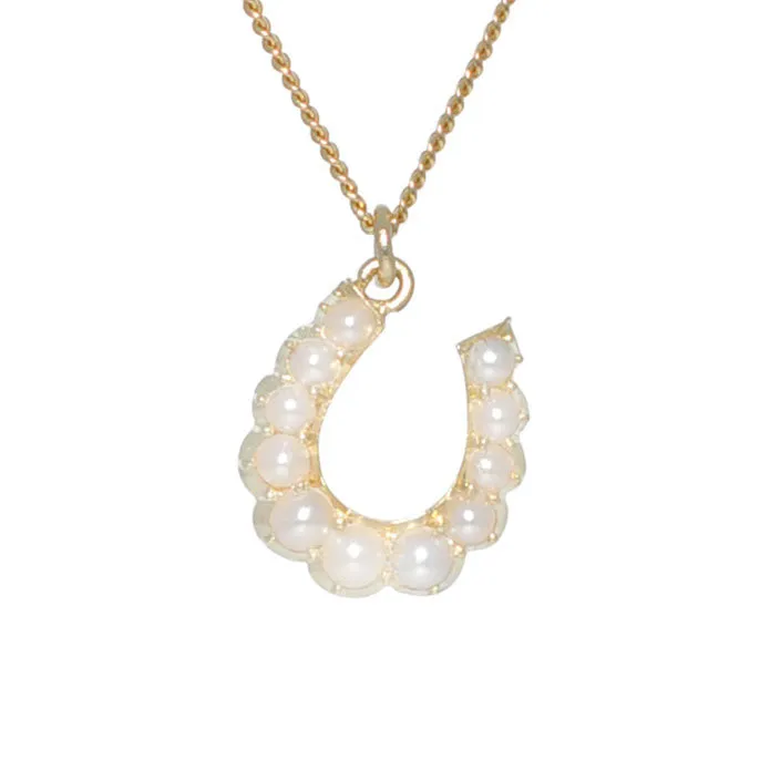 Pearl Horse Shoe Necklace