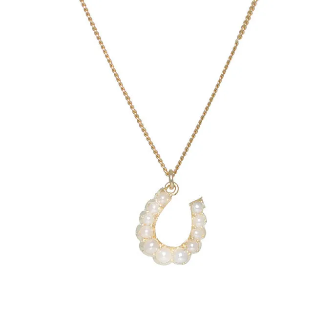 Pearl Horse Shoe Necklace