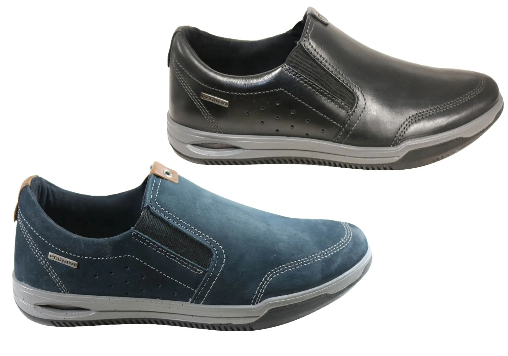 Pegada Lincoln Mens Leather Slip On Comfort Casual Shoes Made In Brazil