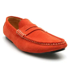 Penny Leather Loafer Suede Squeeze Orange