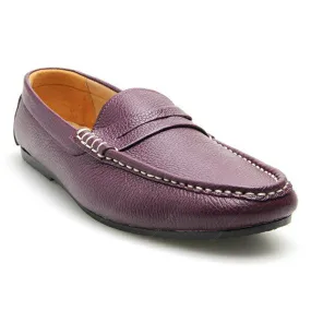 Penny Loafer Wrinkle Soft Leather Purple Passion