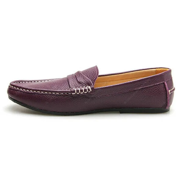 Penny Loafer Wrinkle Soft Leather Purple Passion